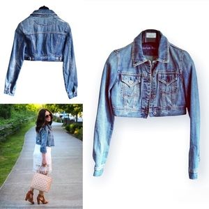 Cropped Denim Jacket, American Republic
